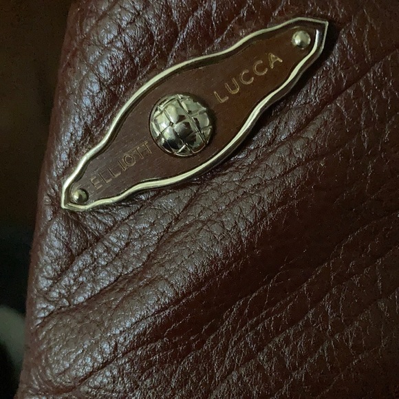 Elliott Lucca NWTS leather tote shoulder bag chain - Picture 14 of 16